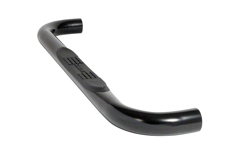 3-Inch Round UltraBlack Nerf Side Step Bars (11-16 F-250 Super Duty Regular Cab)