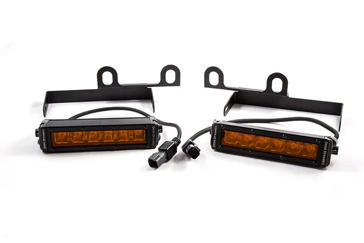 Diode Dynamics Amber LED DOT/SAE Light Bar Kit; Wide Beam (13-18 RAM 1500 Express, Sport)