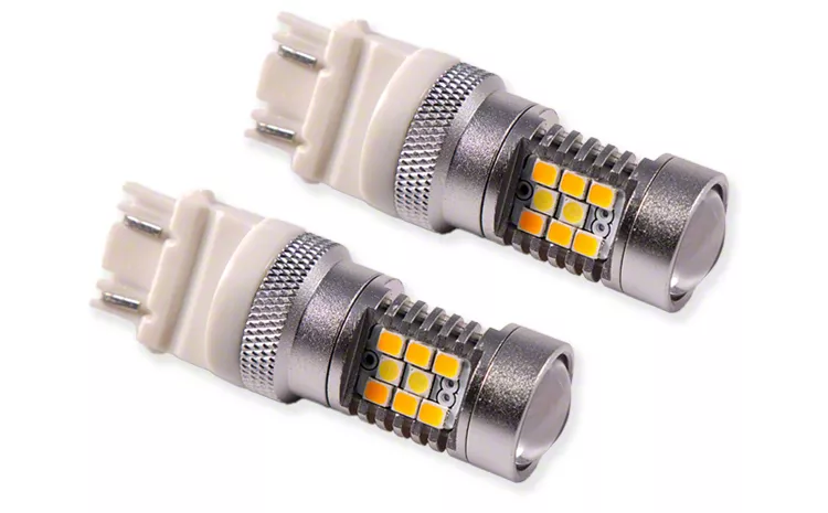 Diode Dynamics Cool White and Amber LED Front Turn Signal Light Bulbs; 3157 HP24 (02-12 RAM 1500; 13-18 RAM 1500 w/o Factory Projector Headlights)