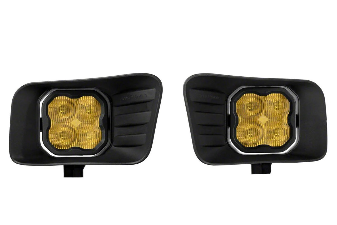 Diode Dynamics SS3 Pro Horizontal LED Fog Light Kit; Yellow SAE Fog (10-18 RAM 2500)