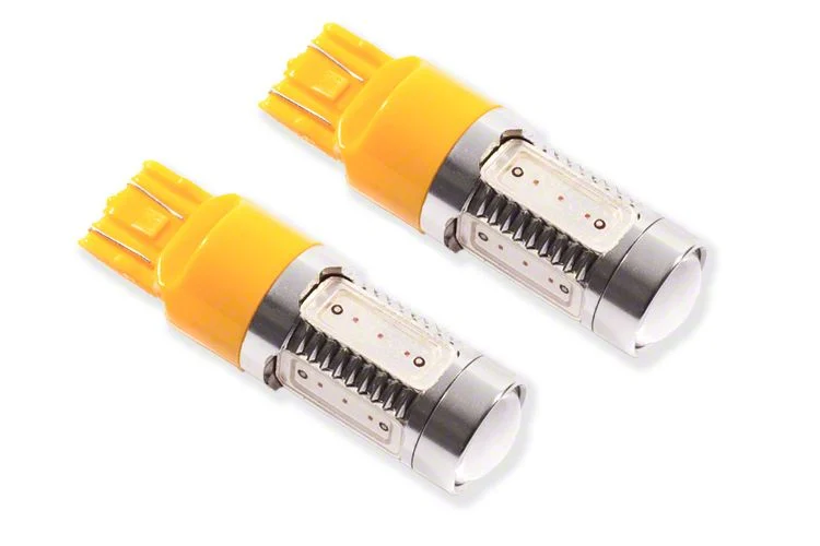 Diode Dynamics Amber Front Turn Signal LED Light Bulbs; 7443 HP11 (17-22 F-250 Super Duty)