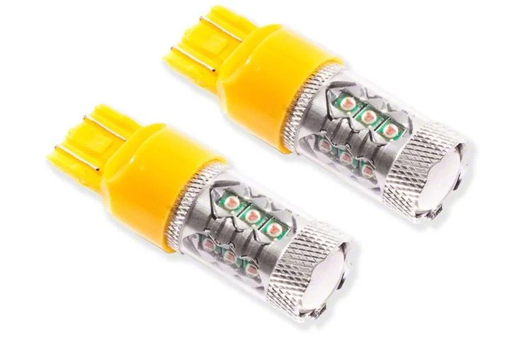 Diode Dynamics Amber Front Turn Signal LED Light Bulbs; 7443 XP80 (17-22 F-250 Super Duty)