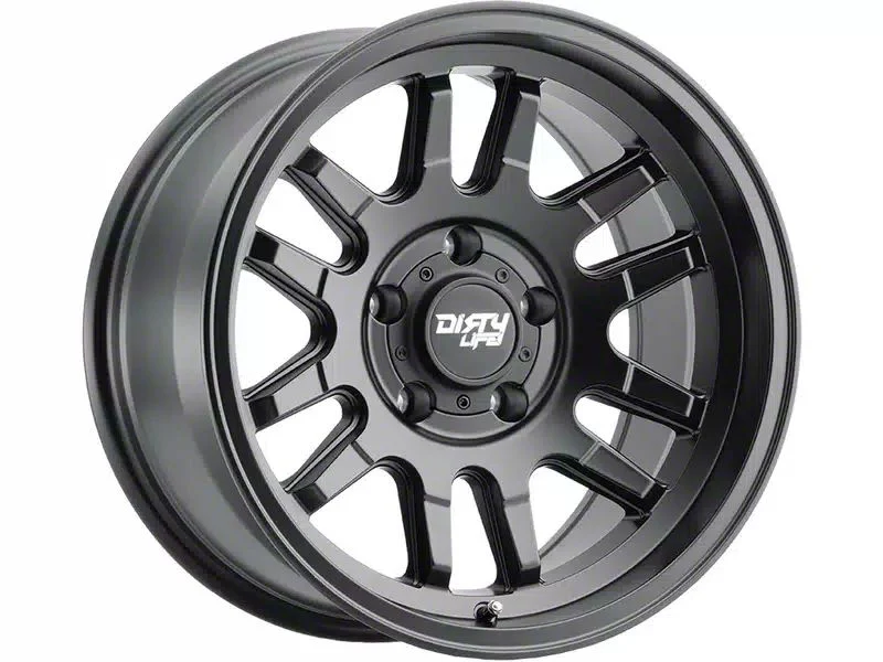 Dirty Life Canyon Matte Black 6-Lug Wheel; 17x9; 0mm Offset (15-20 Yukon)