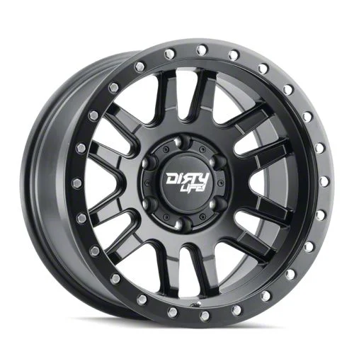 Dirty Life Canyon Pro Matte Black 6-Lug Wheel; 17x9; -12mm Offset (15-20 Yukon)