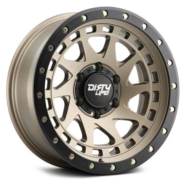 Dirty Life Enigma Pro Satin Gold 6-Lug Wheel; 17x9; -12mm Offset (15-20 Yukon)