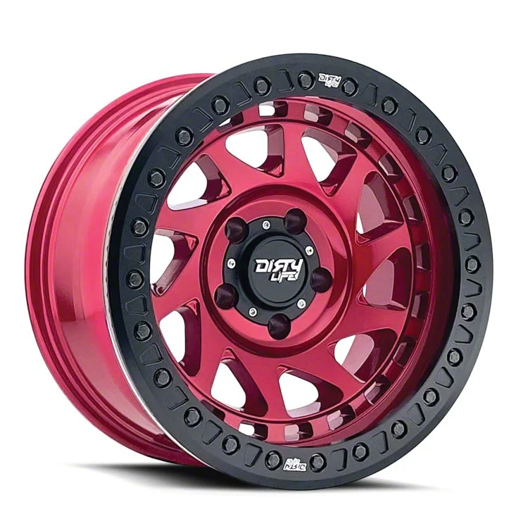 Dirty Life Enigma Race Crimson Candy Red 6-Lug Wheel; 17x9; -38mm Offset (15-20 Yukon)