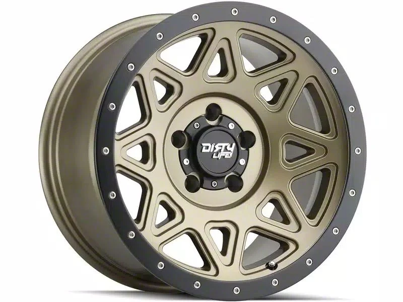 Dirty Life Theory Matte Gold 6-Lug Wheel; 17x9; -12mm Offset (15-20 Yukon)