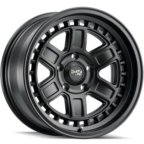 Dirty Life Cage Matte Black 6-Lug Wheel; 17x8.5; -6mm Offset (21-26 Yukon)