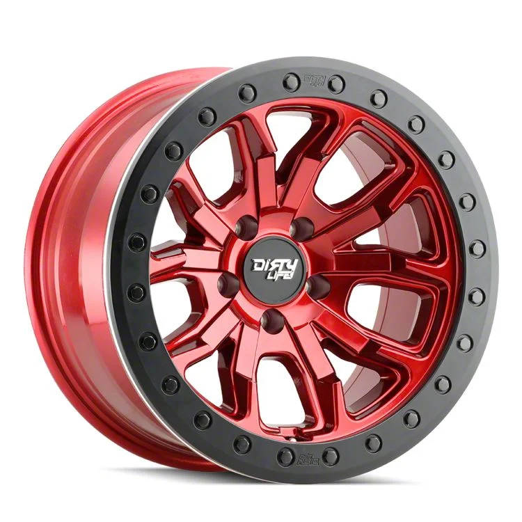 Dirty Life DT-1 Crimson Candy Red 6-Lug Wheel; 17x9; -12mm Offset (21-26 Yukon)