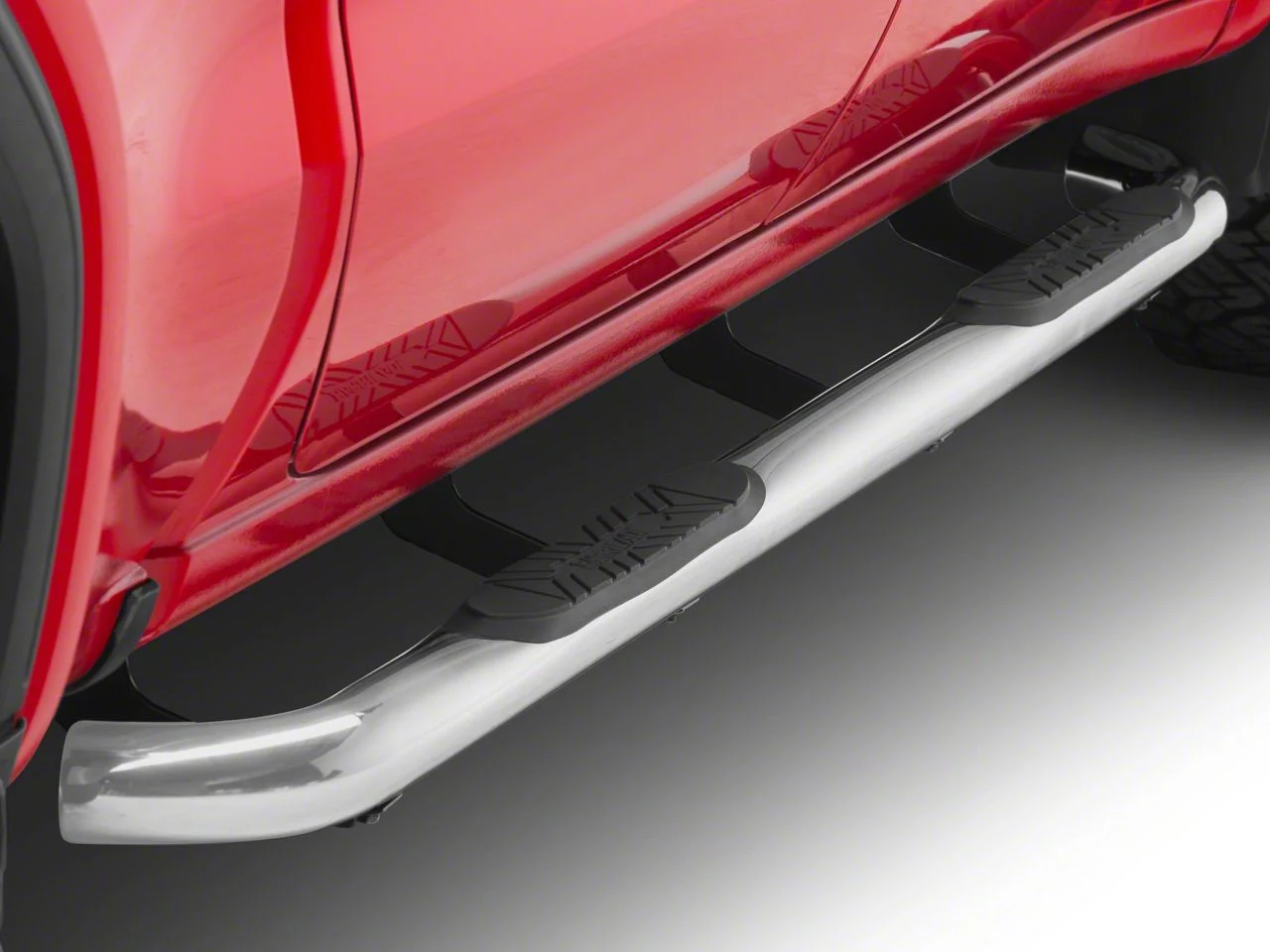 Barricade 3-Inch Side Step Bars; Stainless Steel (19-26 Sierra 1500 Crew Cab)