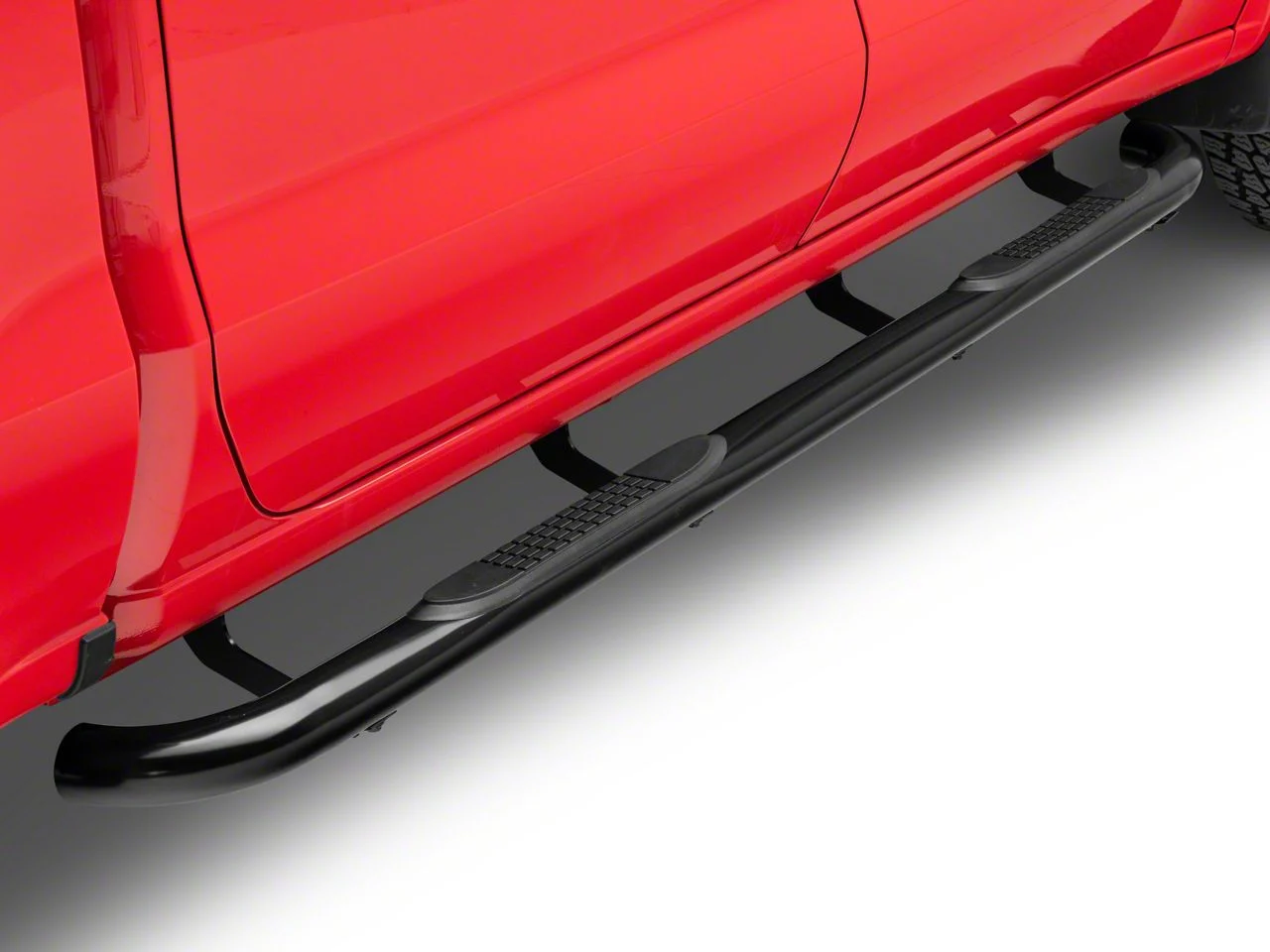 Barricade 3-Inch Side Step Bars; Black (19-26 Silverado 1500 Crew Cab)
