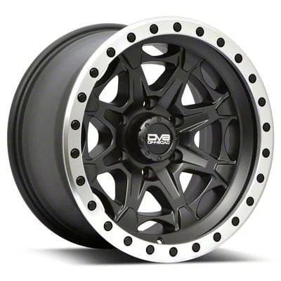 DV8 Offroad 886 Simulated Beadlock Matte Black 6-Lug Wheel; 17x9; -12mm Offset (14-18 Silverado 1500)