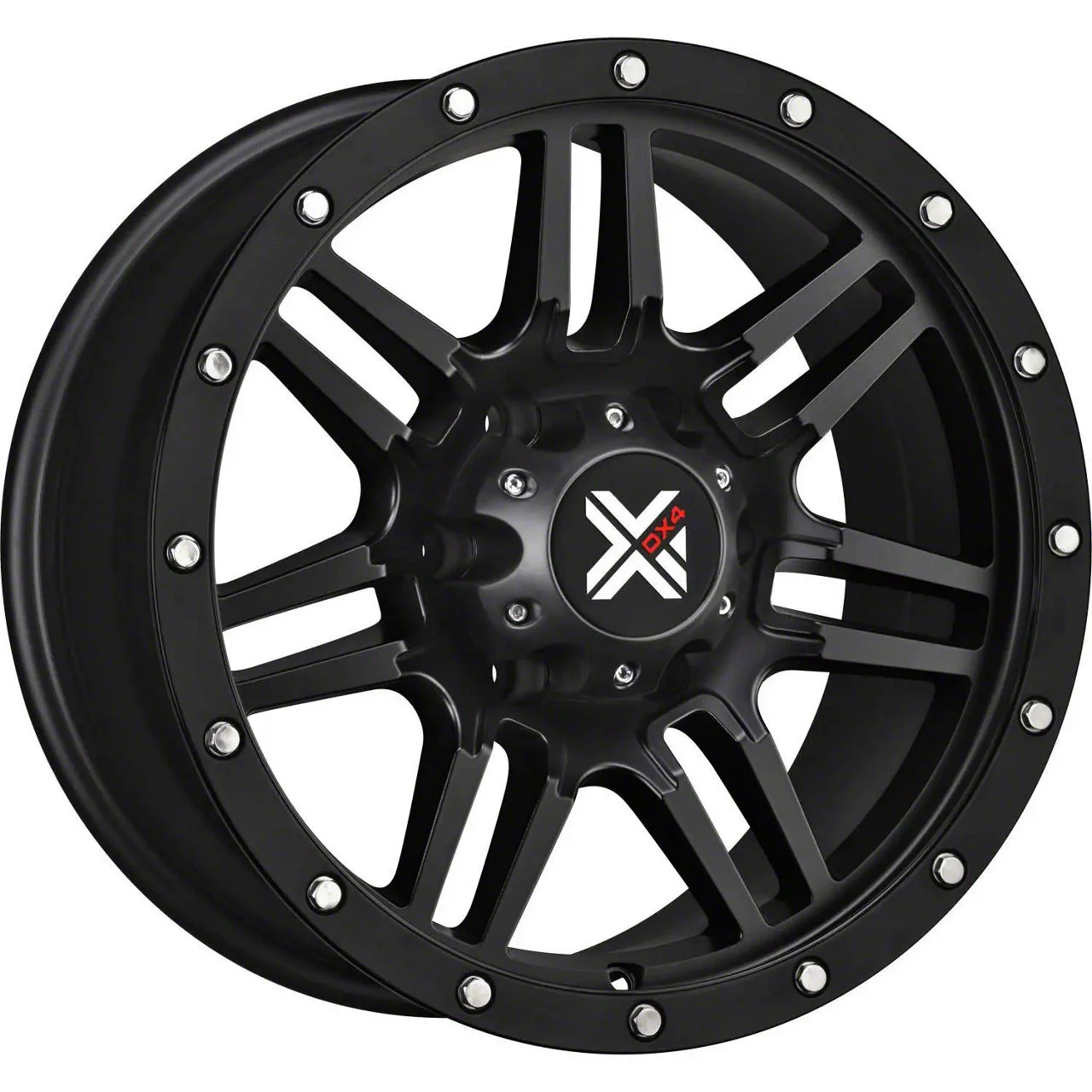 DX4 Wheels 7S Flat Black 6-Lug Wheel; 20x9; 10mm Offset (07-13 Sierra 1500)