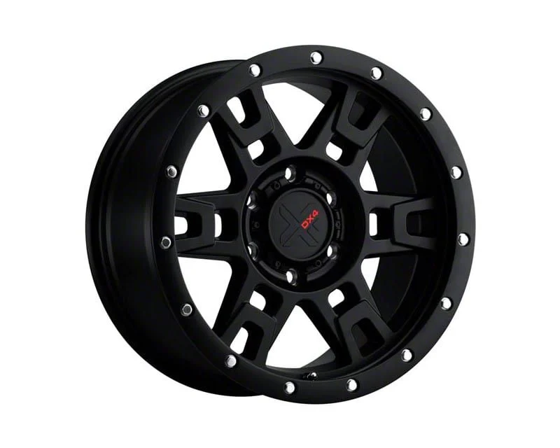 DX4 Wheels TERRAIN Flat Black 6-Lug Wheel; 17x8.5; 10mm Offset (07-13 Sierra 1500)