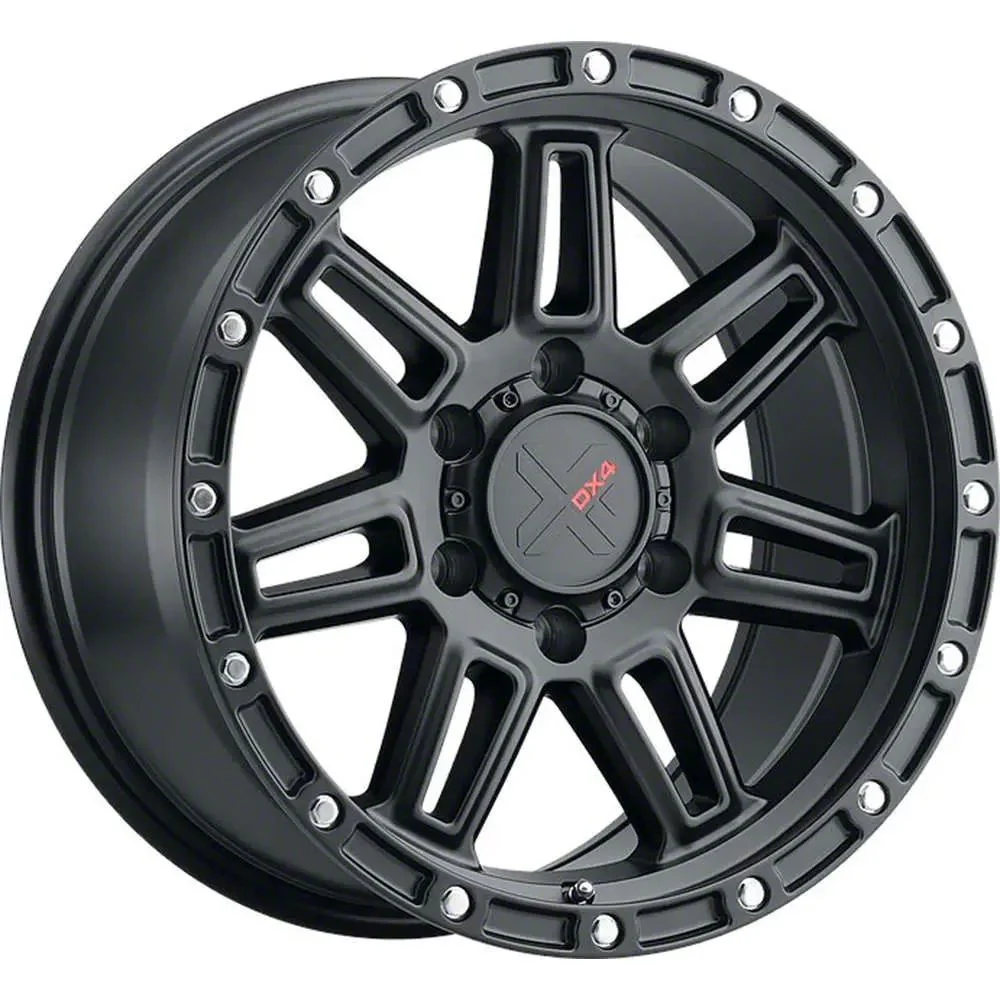 DX4 Wheels REBEL Flat Black 6-Lug Wheel; 17x8.5; 10mm Offset (07-13 Silverado 1500)