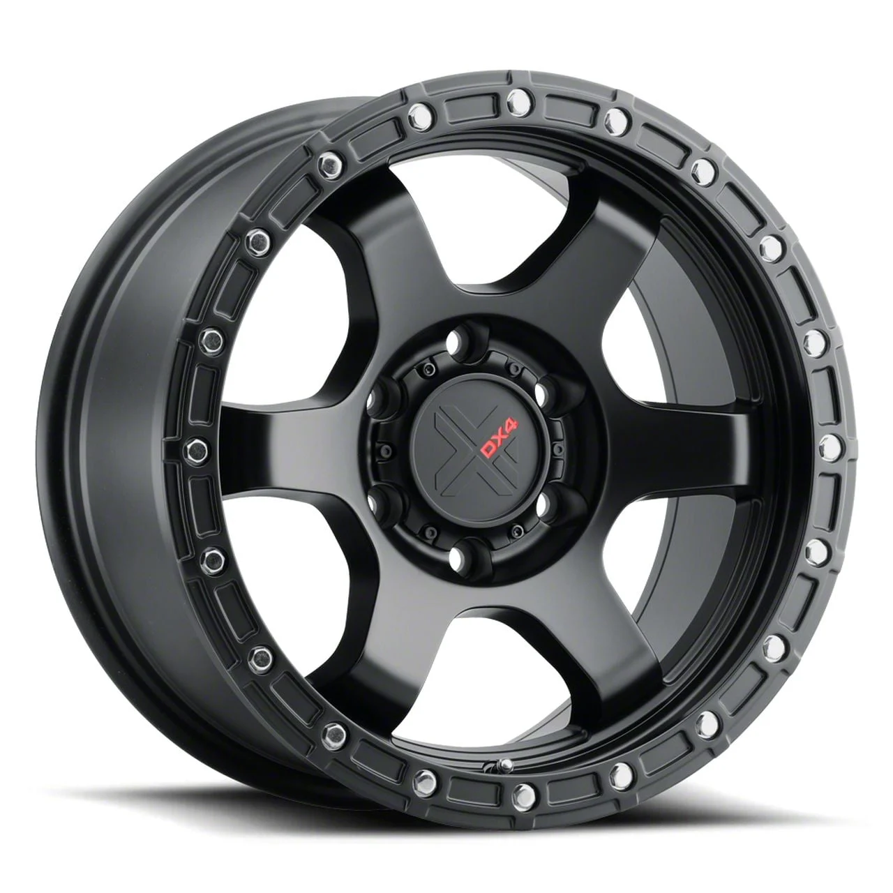 DX4 Wheels NITRO Flat Black 6-Lug Wheel; 18x9; -12mm Offset (14-18 Sierra 1500)