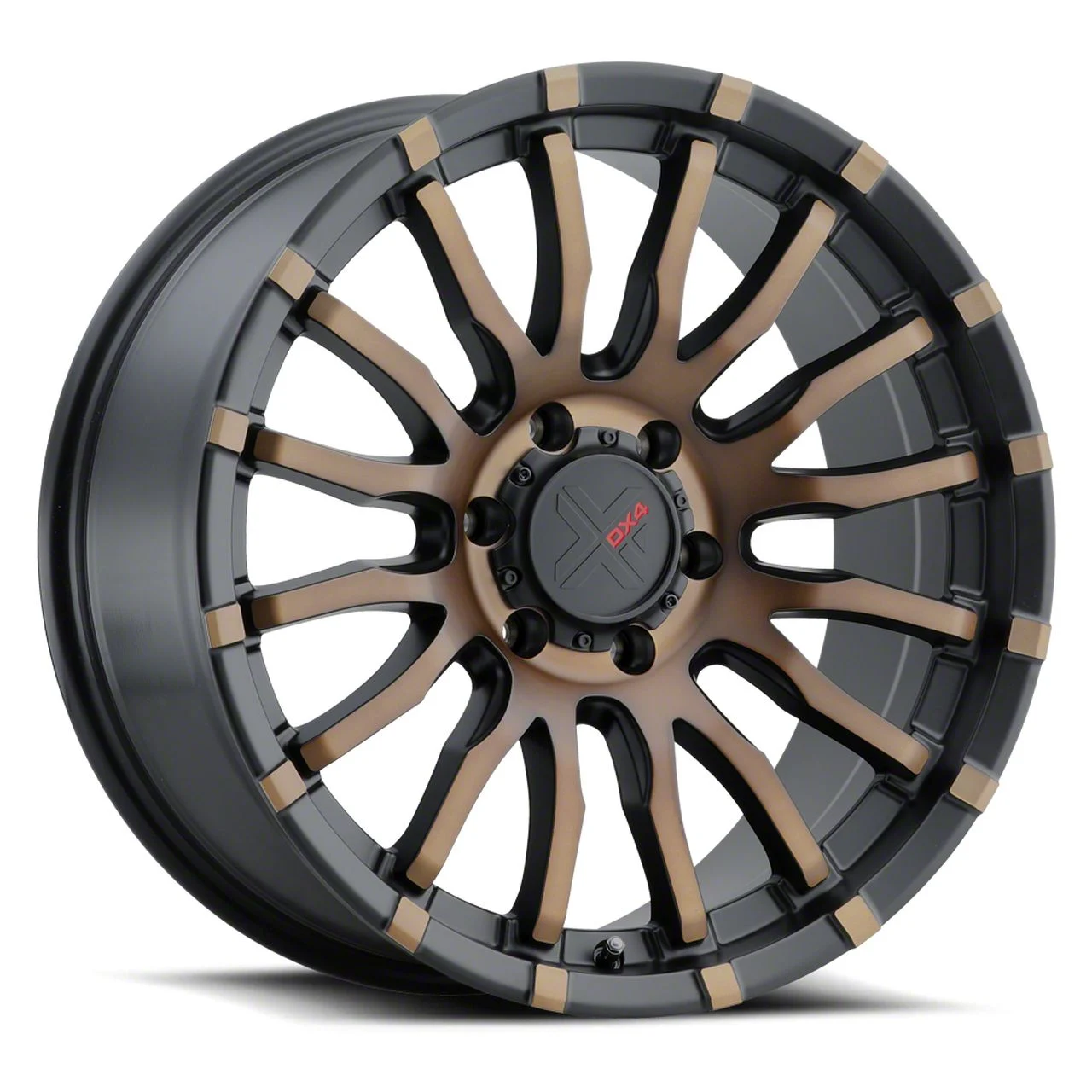 DX4 Wheels OCTANE Flat Black with Bronze Shadow 6-Lug Wheel; 20x9; 10mm Offset (14-18 Silverado 1500)