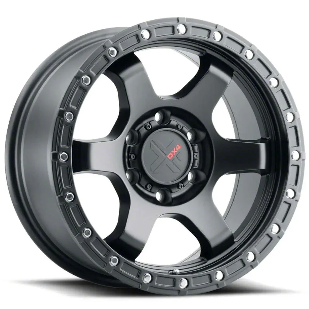 DX4 Wheels NITRO Flat Black 6-Lug Wheel; 17x8.5; -18mm Offset (14-18 Silverado 1500)