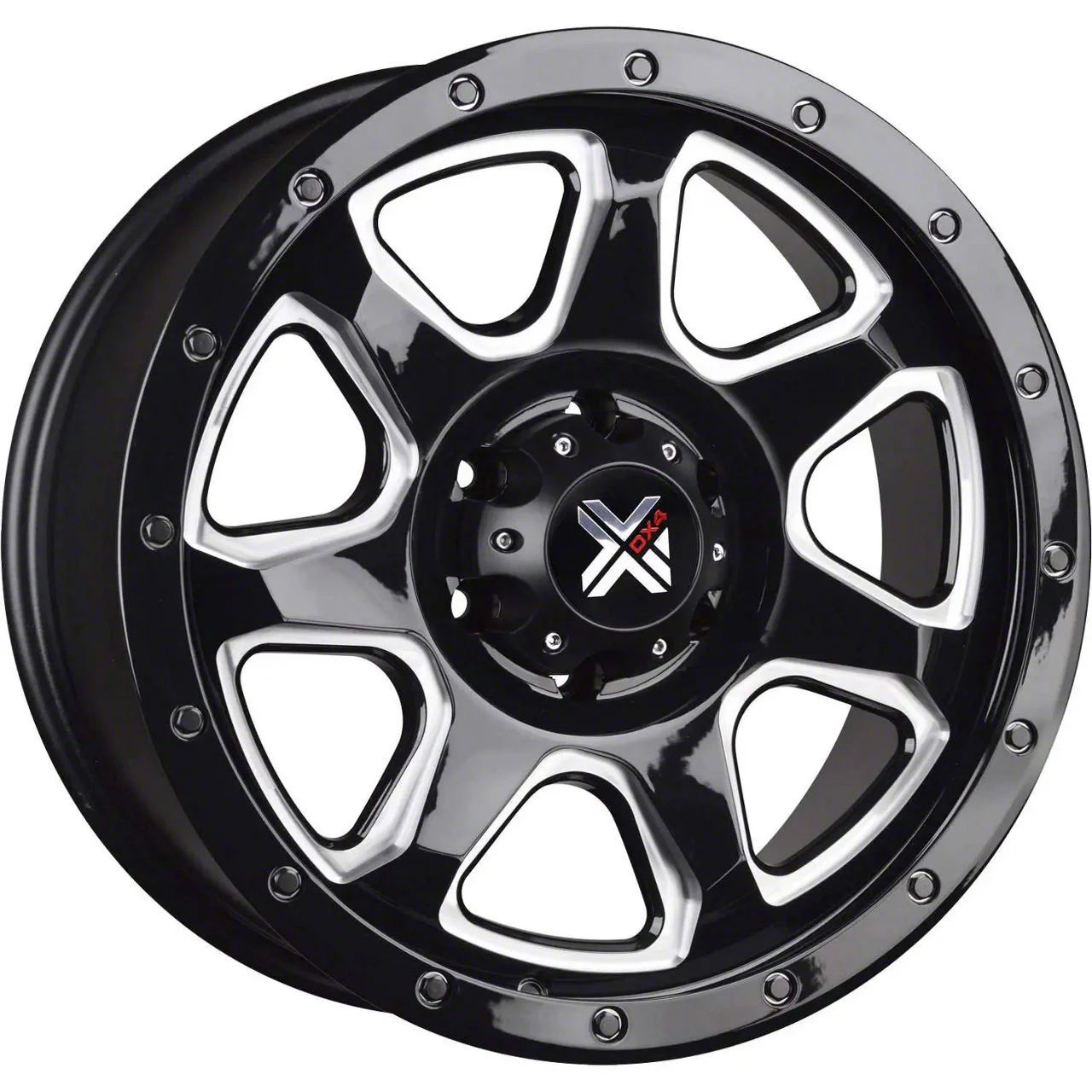 DX4 Wheels STORM Gloss Black Milled 6-Lug Wheel; 20x9; 10mm Offset (19-26 Silverado 1500)