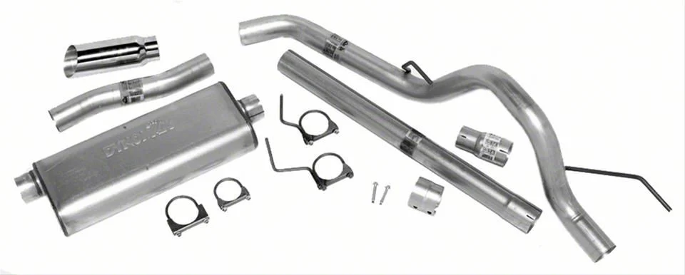 Dynomax Ultra Flo Welded Single Exhaust System with Polished Tip; Side Exit (04-08 4.6L F-150)