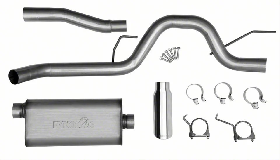 Dynomax Ultra Flo Welded Single Exhaust System with Polished Tip; Side Exit (09-10 4.6L F-150)
