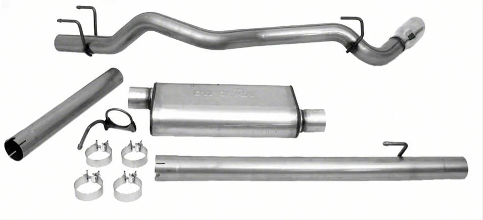 Dynomax Ultra Flo Welded Single Exhaust System with Polished Tip; Side Exit (09-13 4.7L RAM 1500)