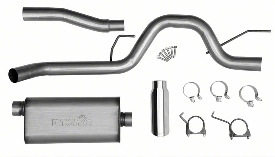 Dynomax Ultra Flo Welded Single Exhaust System with Polished Tip; Side Exit (09-10 5.4L F-150)