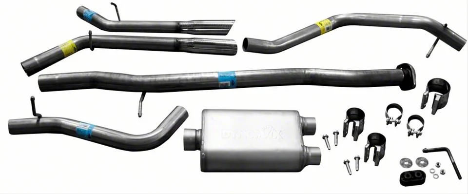 Dynomax Ultra Flo Welded Dual Exhaust System with Polished Tips; Rear Exit (07-08 4.8L Silverado 1500)