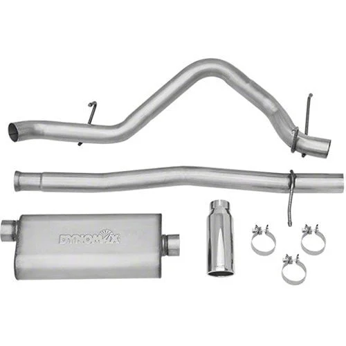 Dynomax Ultra Flo Welded Single Exhaust System with Polished Tip; Side Exit (14-18 4.3L Silverado 1500)