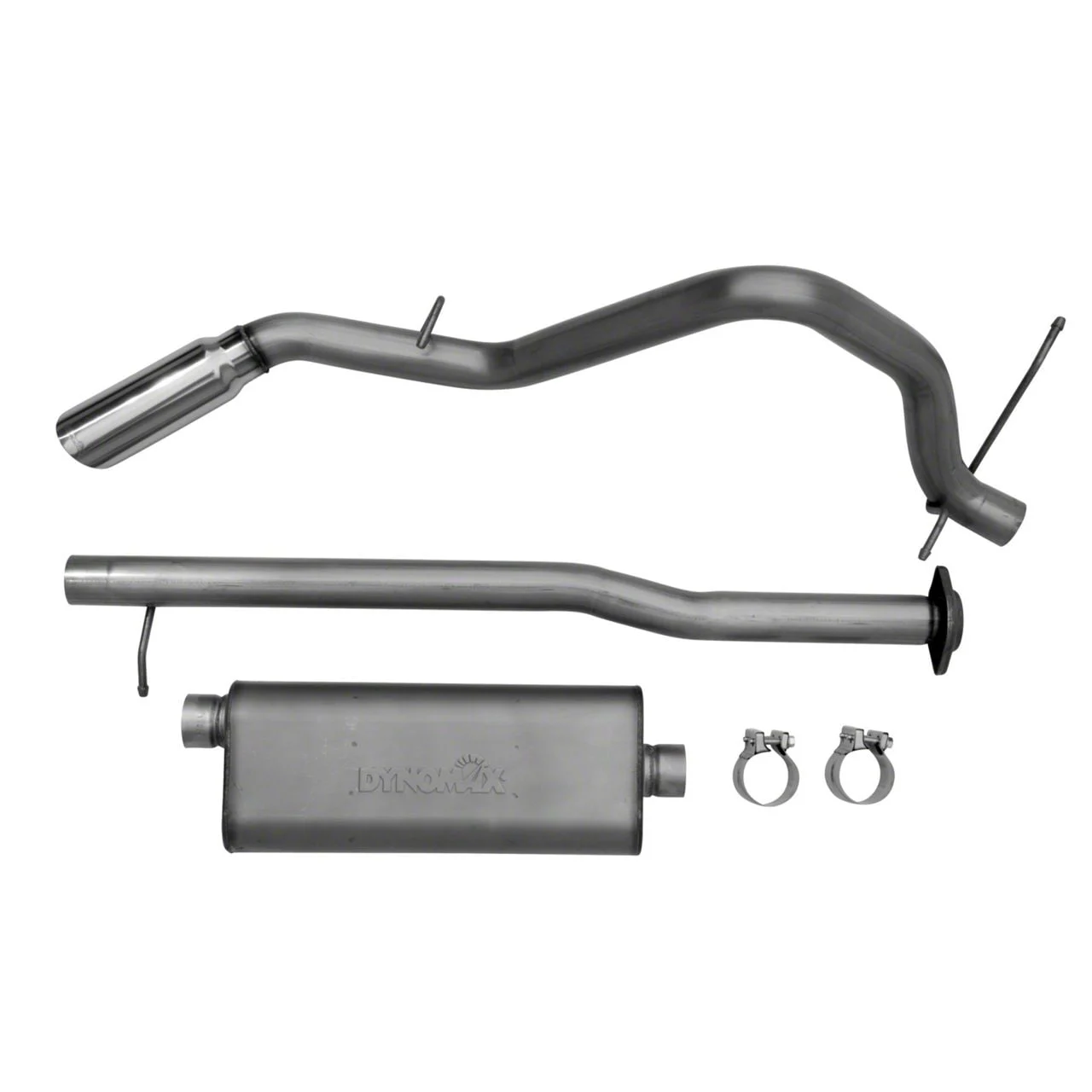 Dynomax Ultra Flo Welded Single Exhaust System with Polished Tip; Side Exit (07-08 5.3L Silverado 1500)