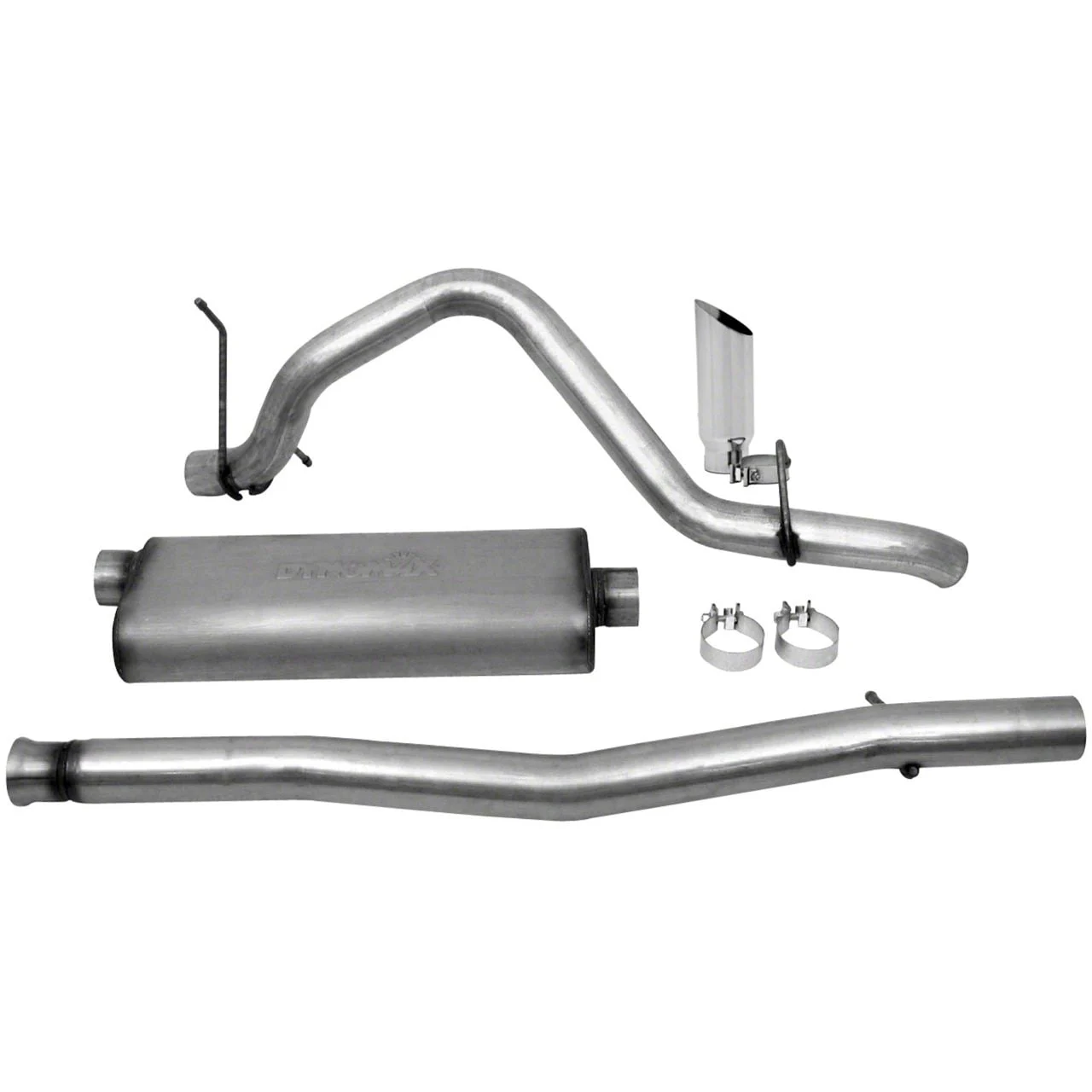 Dynomax Ultra Flo Welded Single Exhaust System with Polished Tip; Side Exit (09-13 4.8L Silverado 1500)