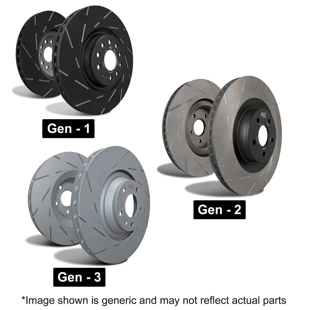 EBC Brakes USR Series Sport Slotted 8-Lug Rotors; Rear Pair (03-08 RAM 3500)
