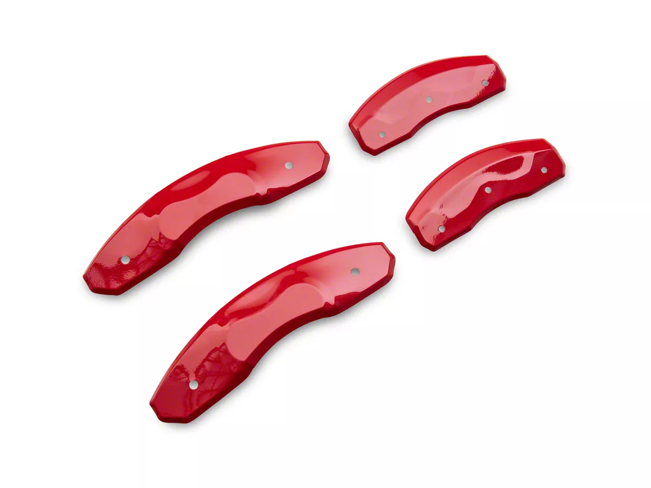 Brake Caliper Covers; Red; Front and Rear (19-26 Sierra 1500)