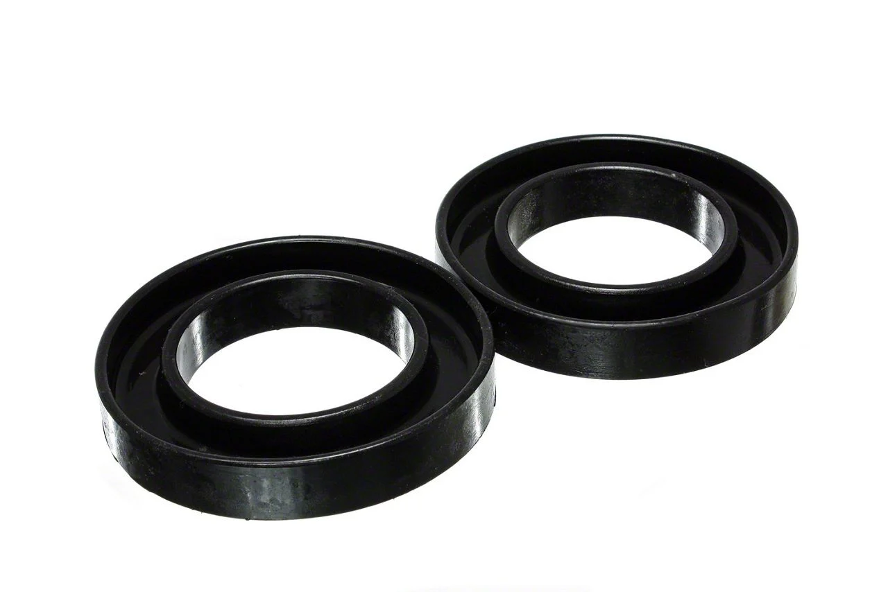 Front Coil Spring Isolators; Black (02-05 2WD RAM 1500)