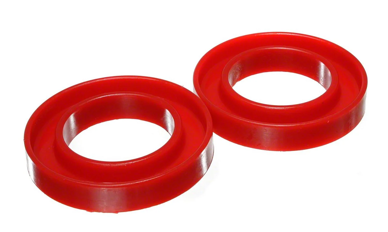 Front Coil Spring Isolators; Red (02-05 2WD RAM 1500)