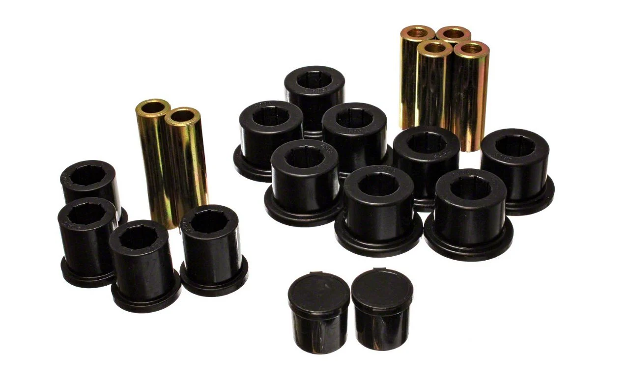 Rear Leaf Spring Bushings; Black (06-08 4WD RAM 1500 Mega Cab)