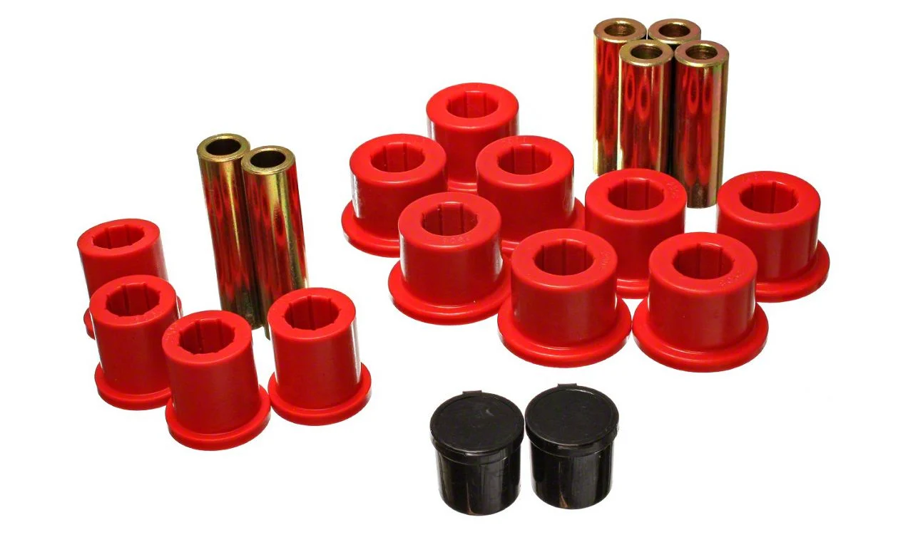 Rear Leaf Spring Bushings; Red (06-08 4WD RAM 1500 Mega Cab)