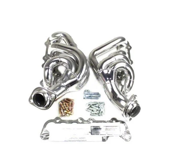 JBA 1-3/4-Inch Shorty Headers; Silver Ceramic (15-20 5.0L F-150)