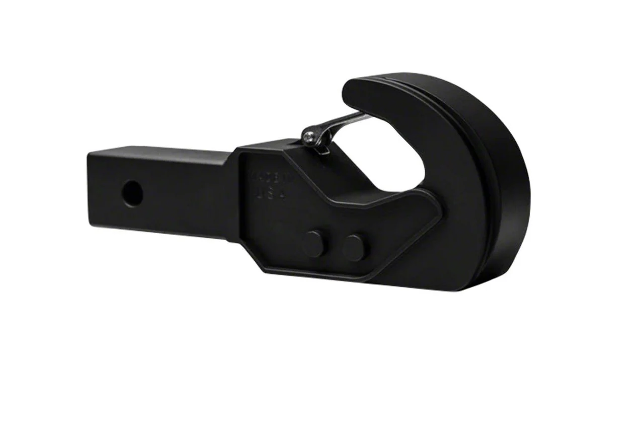 Royal Hooks 2-Inch Receiver Hitch Tow Hook; Black (Universal; Some Adaptation May Be Required)