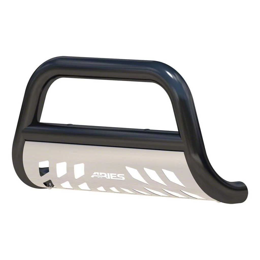 3-Inch Bull Bar with Skid Plate; Black (04-26 F-150, Excluding EcoBoost, Powerstroke & Raptor)