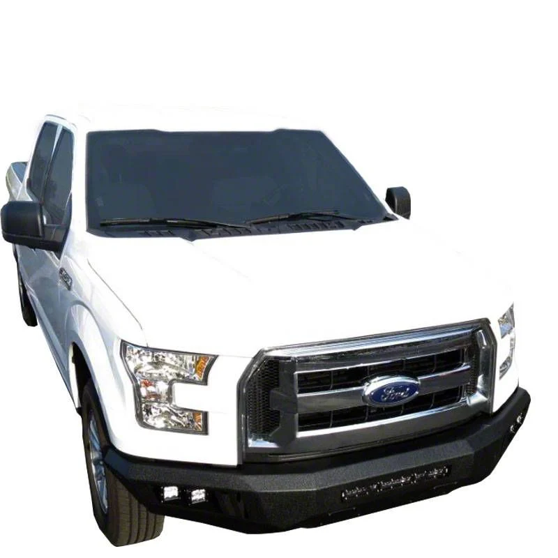 Armour Front Bumper with LED Lights; Black (18-20 F-150, Excluding Raptor)