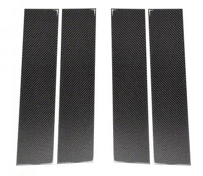 Door Pillar Accent Trim; Domed Carbon Fiber (09-14 F-150 SuperCab, SuperCrew)
