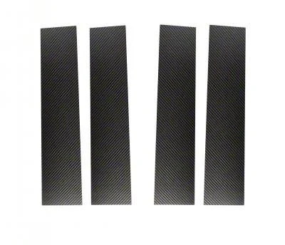 Door Pillar Accent Trim; Raw Carbon Fiber (09-14 F-150 SuperCab, SuperCrew)