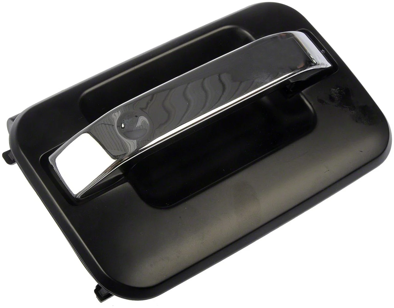 Exterior Door Handle without Keyhole; Black and Chrome; Front Passenger Side (04-14 F-150)