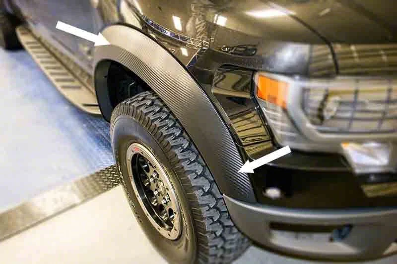 Fender Flare Wrap Kit; Carbon Fiber (10-14 F-150 Raptor)