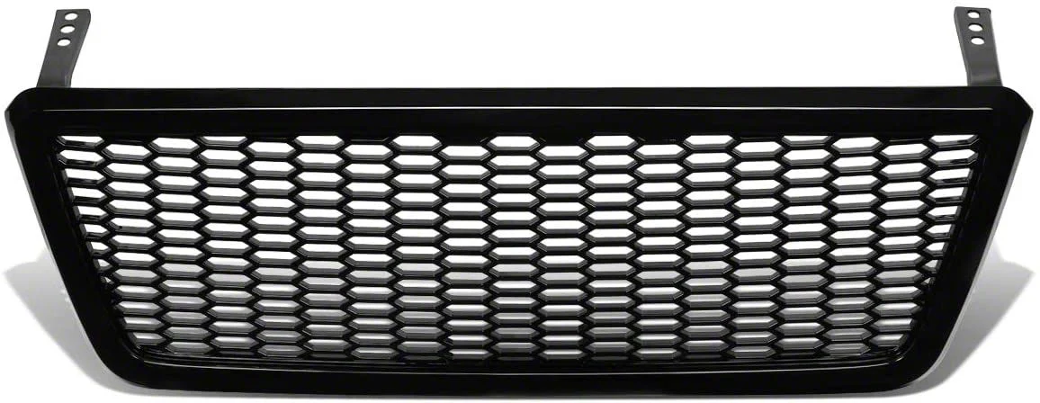 Grill; Honeycomb Mesh Style; Black (04-08 F-150)