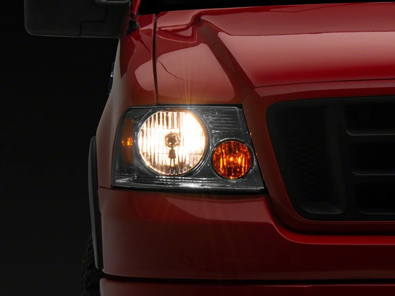 Factory Style Headlights with Amber Corner Lights; Chrome Housing; Clear Lens (04-08 F-150)