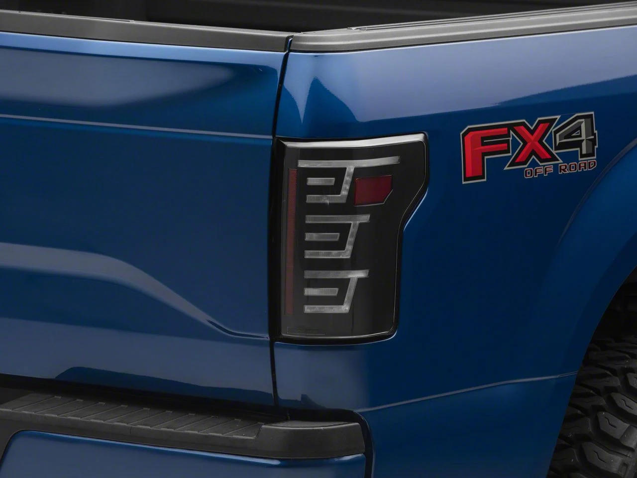 Light Bar LED Tail Lights; Black Housing; Clear Lens (15-17 F-150 w/ Factory Halogen Non-BLIS Tail Lights)