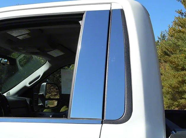 Pillar Post Trim; Stainless Steel (15-26 F-150 Regular Cab)