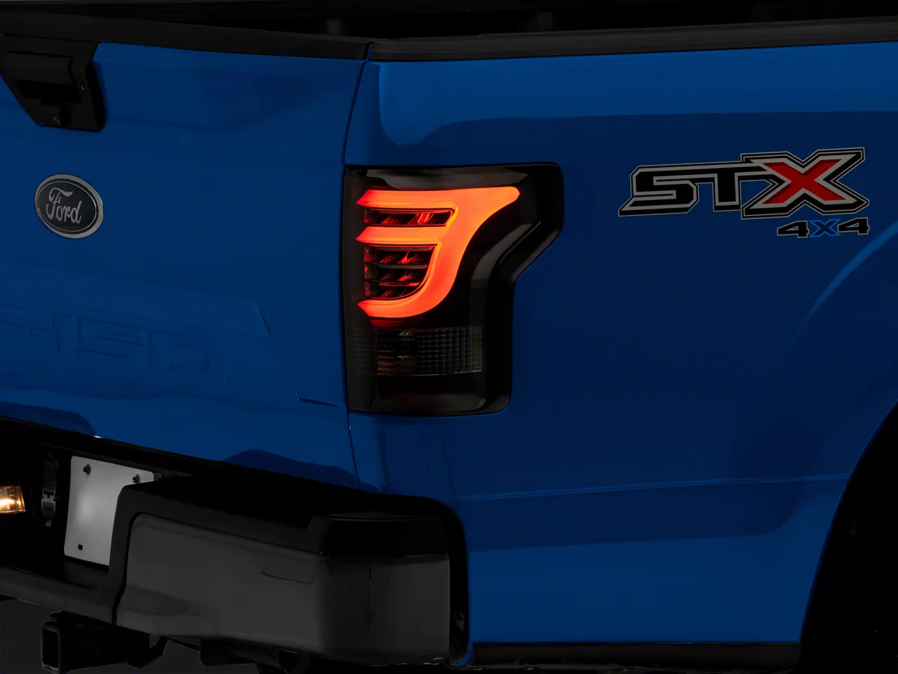 AlphaRex PRO-Series LED Tail Lights; Jet Black Housing; Smoked Lens (18-20 F-150 w/ Factory Halogen Non-BLIS Tail Lights)